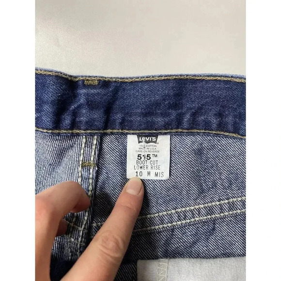 Vintage Levi’s 515 Cut Off Shorts 3” Dark Blue Wash Women’s Size 10 Made In USA - Picture 2 of 7